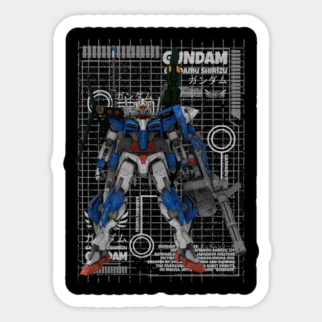 GN-001 Gundam Exia Sticker by gblackid